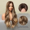 Jessie's Wig 26 Inch Long Wavy Wig Non Lace Synthetic Hair Brown Roots 1 Pc/Pack - 2 of 4