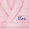 Linum Home Textiles 100% Turkish Cotton Embroidered ''Mrs.'' Terry Bathrobe - 3 of 3