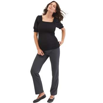 The Maia Secret Fit Belly Skinny Ankle Maternity Pants - Black