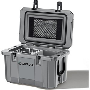 Hooure 60 Quart Cooler with Wheels, Ice Chests Portable Camping Cooler Holds Ice up to 6 Days, Leak-Proof Outdoor Insulated Cooler with Handle - 1 of 4