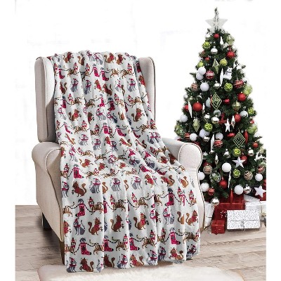 Elegant Comfort Super Soft Christmas Prints Blanket Home D¨¦cor, Warm Cozy Throws for Winter Bedding.