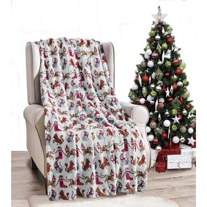 Elegant Comfort Super Soft Christmas Prints Blanket Home D¨¦cor, Warm Cozy Throws for Winter Bedding. - 1 of 4