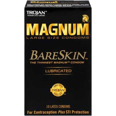 Trojan Magnum Bareskin Lubricated Condoms - 10ct