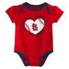 MLB St. Louis Cardinals Infant Girls' 3pk Bodysuit - 4 of 4