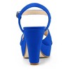 Allegra K Women's Buckle Closure Platform Chunky Heels Slingback Sandals - 3 of 4
