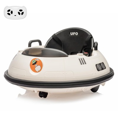 Ride On Bumper Car, 12V Electric Kids Car with Remote Control, Safety Belt, Music, Flashing Lights, 360 Degree Spin