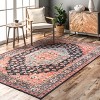 Nuloom Francis Persian Medallion Pet Friendly Machine Washable Area Rug, 4' x 6', Blue - 2 of 4