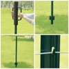 Snynuxx 6 feet Metal Fence Post, Heavy Duty Garden Fence U Post for Holding Wire Fence,Green-PACK OF 10 - 4 of 4