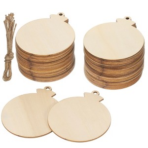 Unique Bargains DIY Craft Wood Burning Painting Hanging Ornaments 4.3 x 3.5 Inch 50 Pcs - 1 of 4