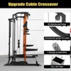 Power Cage,2000LB Capacity Multi-Function Power Rack with Independent Pulley System,Workout Cage with Adjustable Cable Crossover System,Squat Rack - 4 of 4