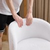 Karl Home Teddy Swivel Chair Adjustable Rolling Office Desk Chair with Wheels and  Support for Living Room white - 4 of 4