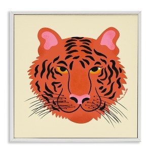 Stupell Industries Modern Wild Tiger Face Black Framed Giclee Art - 1 of 4