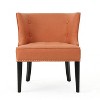 TOAOTBNBO Solid Wood Accent Chair with High Back, Contemporary Armchair with High Density Foam Upholstered Chair Comfy Lounge Chair for Bedroom - 2 of 4