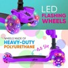Hurtle ScootKid 3 Wheel Toddler Child Mini Ride On Toy Tricycle Scooter with Colorful LED Light Up Smooth Rolling Wheels, Purple - image 4 of 4
