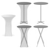 Lann's Linens Round Spandex Tablecloth for Highboy Cocktail Table - 4 of 4