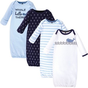 Hudson Baby Infant Boy Cotton Gowns, Sailor Whale, Preemie-Newborn - 1 of 4