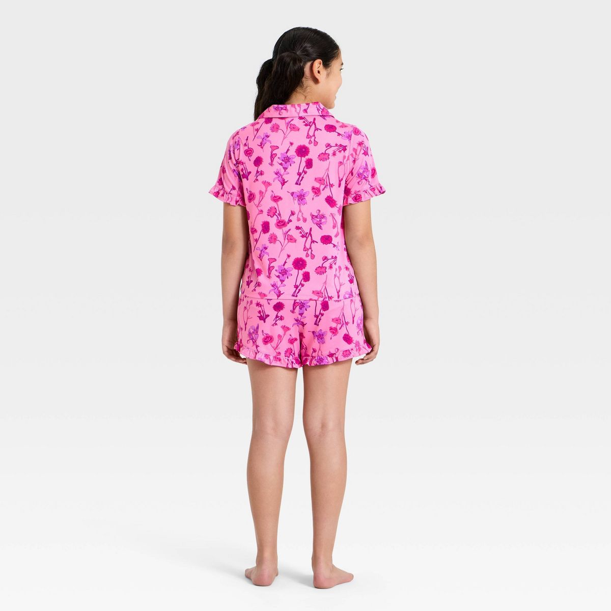 Girls' 2pc Button-Down Pajama Set - art class™ - thumbnail 6
