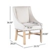 Dining Chair, Upholstered Dining Chair With Nailhead Trim, Sloped Armrests, Tapered Legs, Plush Accents, Kitchen Dining Chair For Restaurant Kitchen - 3 of 4
