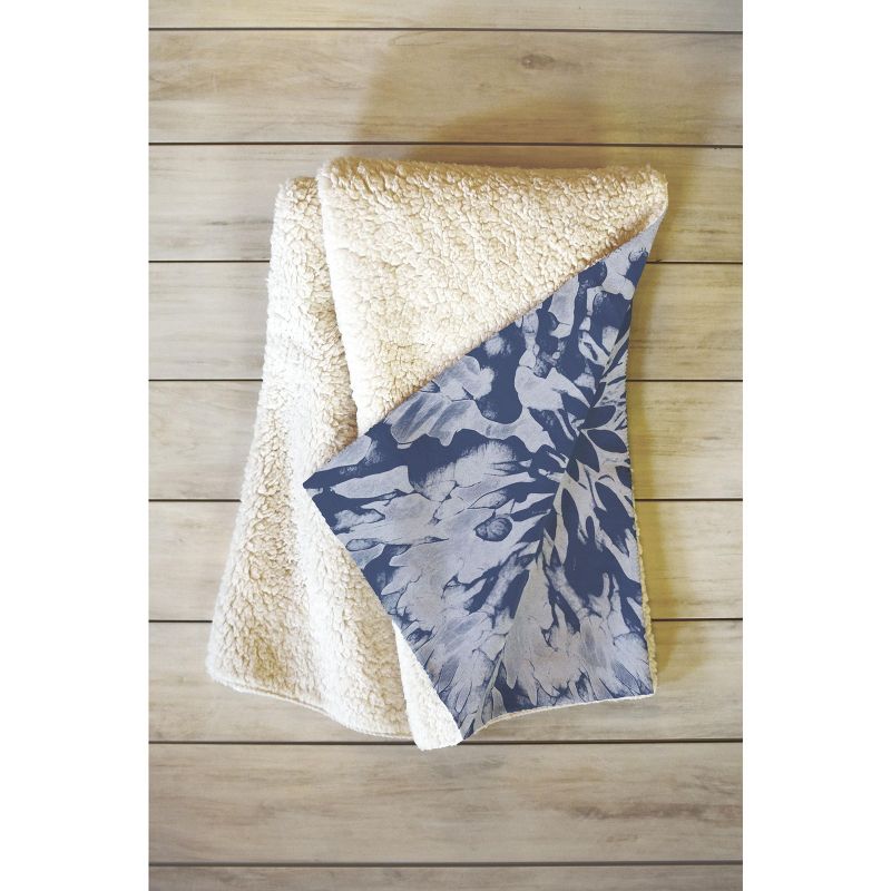 Emanuela Carratoni Blue Tie Dye Fleece Throw Blanket - Deny Designs, 2 of 3