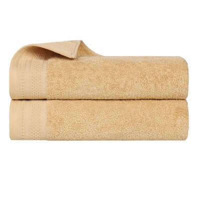 Honeycomb Waffle Border Cotton Medium Weight Towel Set by Blue Nile Mills