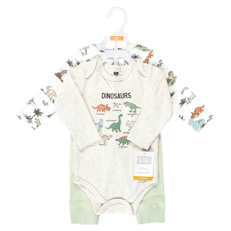 Hudson Baby Long-Sleeve Bodysuits and Pants, Dinosaur Adventures Long-Sleeve, 2 of 6