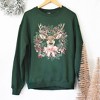 Simply Sage Market Women's Graphic Sweatshirt Coquette Deer Wreath - 3 of 4