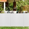 Costway Outdoor PVC Privacy Panels 2-Pack Picket Fence W/ 3 Cuspidal Foot Stakes White\Black - 4 of 4