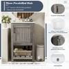 Mshliw 16 Inch Bathroom Vanity with Sink, Small Space Bathroom Cabinet with Ceramic Basin, 1 Door and Open Storage Shelf - 3 of 4