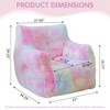 Itopfox Faux Fur Bean Bag Chair with Filling, Comfy Sofa for Teens & Adults, Perfect for Bedroom, Living Room, Reading - Rainbow - 2 of 4