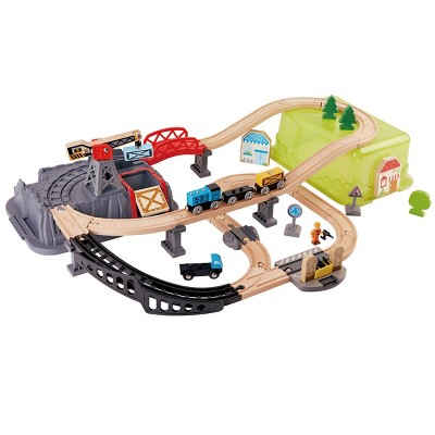 HAPE Railway Bucket Builder Set with Train and Tracks - 50 PCS