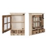 Hutchins Decorative Farmhouse Wood Wall Cabinet Rustic and White - Kate & Laurel All Things Decor: Glass Door, Vintage Lock, No Assembly Required - 3 of 4