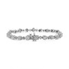 Haus of Brilliance Silver 1.0 Cttw Diamond Swirl Beaded Link Bracelet - 2 of 4