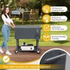 Karl Home 80 QT Dary Gray Patio Cooler Cart - 4 of 4