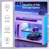 Bestier TV Stand Tall Entertainment Center with Storage For 70 Inch TV - 3 of 4