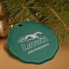Loyola University Maryland Primary Logo Porcelain Scalloped Holiday Christmas Tree Ornament - 4 of 4