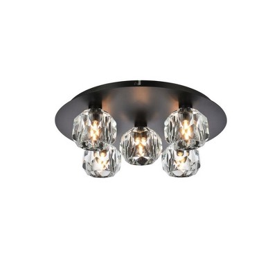 Elegant Lighting Graham 5 - Light Flush Mount in  Black