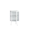 Dolonm 22.25" Modern Corner Cabinet with Tempered Glass Door & Shelves for Bathroom, Living Room, or Bedroom – Space-Saving Storage - 2 of 4