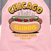 Girls' - Instant Message - Chicago Hot Dog Skyline Shirt Tail Raglan Graphic T-shirt - 2 of 4