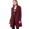 Allegra K Women's Notched Lapel Double Breasted Long Trench Coat - 3 of 4