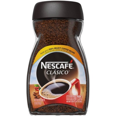 Nescafe Clasico Dark Roast Instant Coffee Jar, 3.5oz