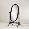 SEVOBAL Bathroom Vanity Mirrors Elegant Round Mirror with Durable Anti Rust Aluminum Frame Compact Functional, Black, 22.5"*16"*59.25" - 2 of 4