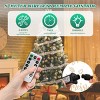 Syemin Artificial Trees 7.5 FT Artificial Snow Tipped Christmas Tree Hinged Xmas Pine Tree with Silver Ribbon Ornaments Holiday, Green, 40"*40"*90" - 2 of 4