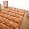 Nasitip Full Japanese Floor Mattress, Foldable Thick Futon Mattress, Roll Up Tatami Mat, Portable Camping Sleeping Mat, Orange - 2 of 4