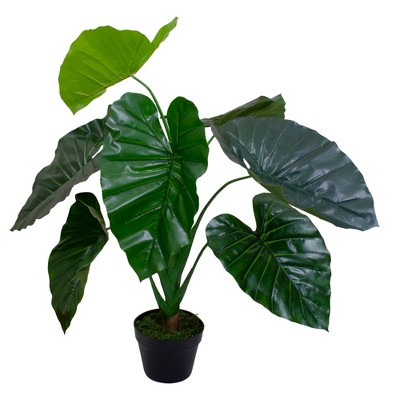 Northlight 40" Green Artificial Taro Potted Plant