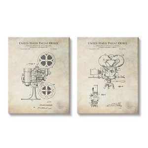 Stupell Industries Vintage Movie Camera Cinema Projector, 30" x 24" - 1 of 4