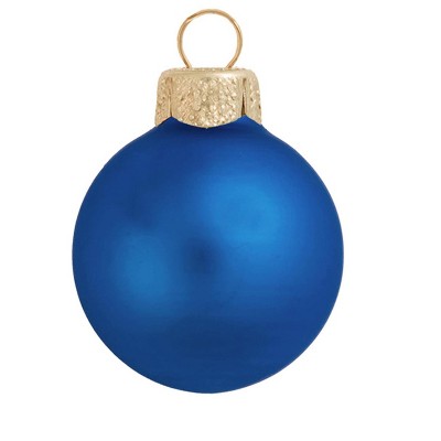 Northlight 40ct Matte Glass Ball Christmas Ornament Set 1.5" - Delft Blue