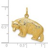 Black Bow Jewelry 14k Yellow Gold 25mm Polished Textured Bear Pendant - 4 of 4