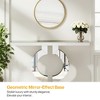 MAYEERTY 43" Mirrored Console Table, Modern Silver Sofa Table with O-Shaped Base - 4 of 4