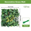20"x20" Artificial Grass Wall Panels 12PCS - Boxwood Privacy Screen with Zip Ties & Tropical Leaves for Indoor/Outdoor Decor - 2 of 4