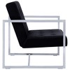 vidaXL 2-Seater Sofa with Armrests Black Chrome and Velvet - 4 of 4